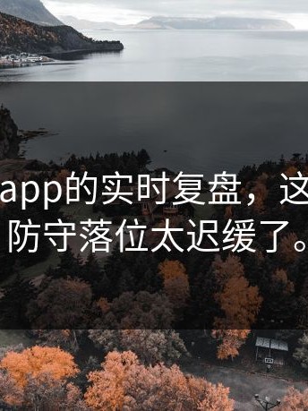 看到开云app的实时复盘，这名球员的防守落位太迟缓了。